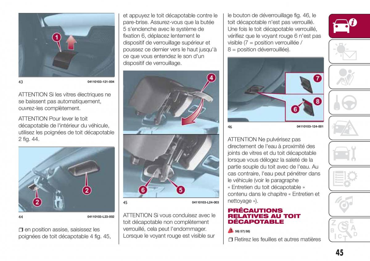 Fiat 124 Spider manuel du proprietaire / page 47