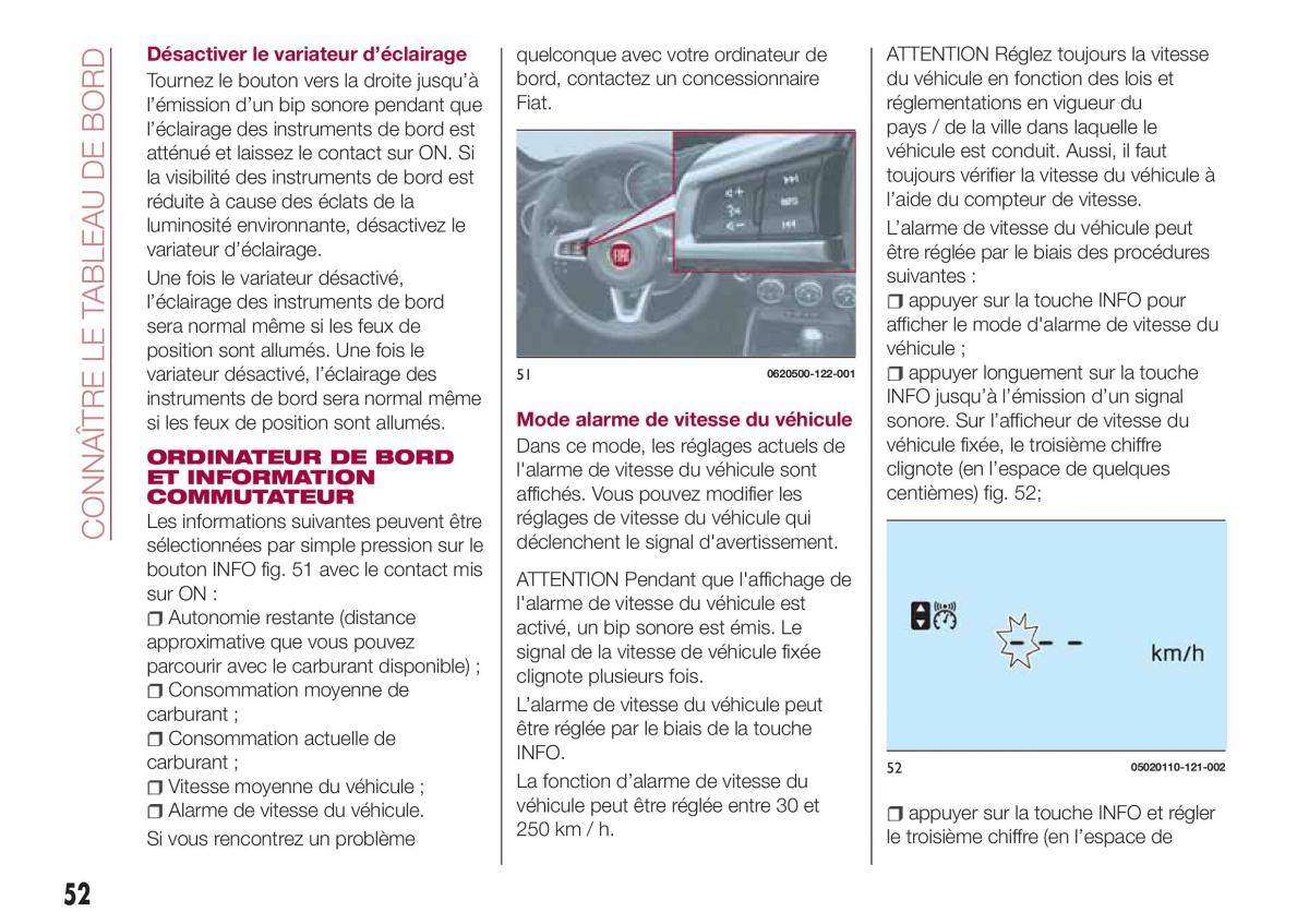 Fiat 124 Spider manuel du proprietaire / page 54