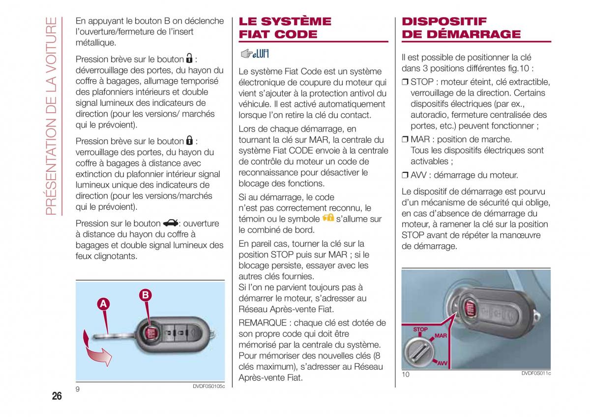 Fiat 500 manuel du proprietaire / page 28