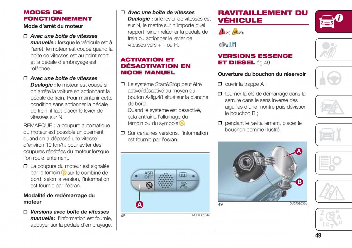 Fiat 500 manuel du proprietaire / page 51