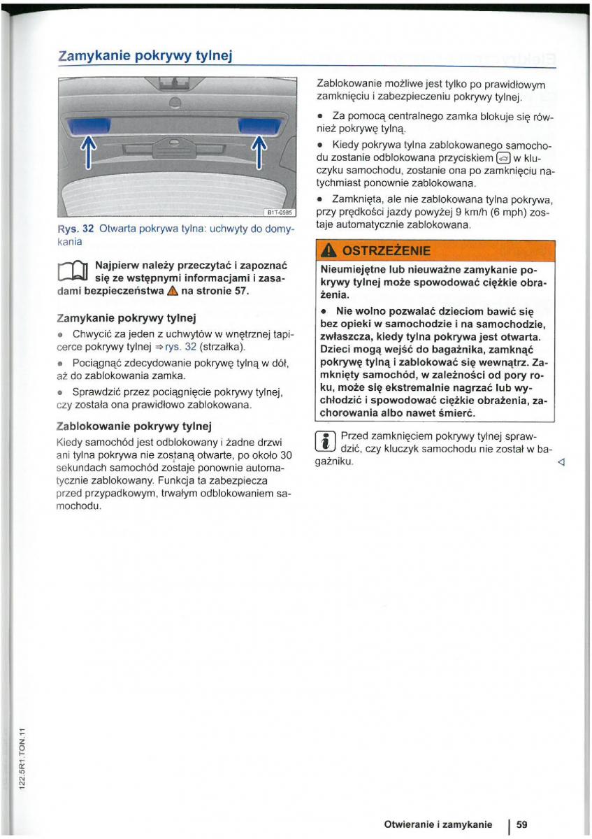 VW Touran I 1 2FL instrukcja obslugi / page 61