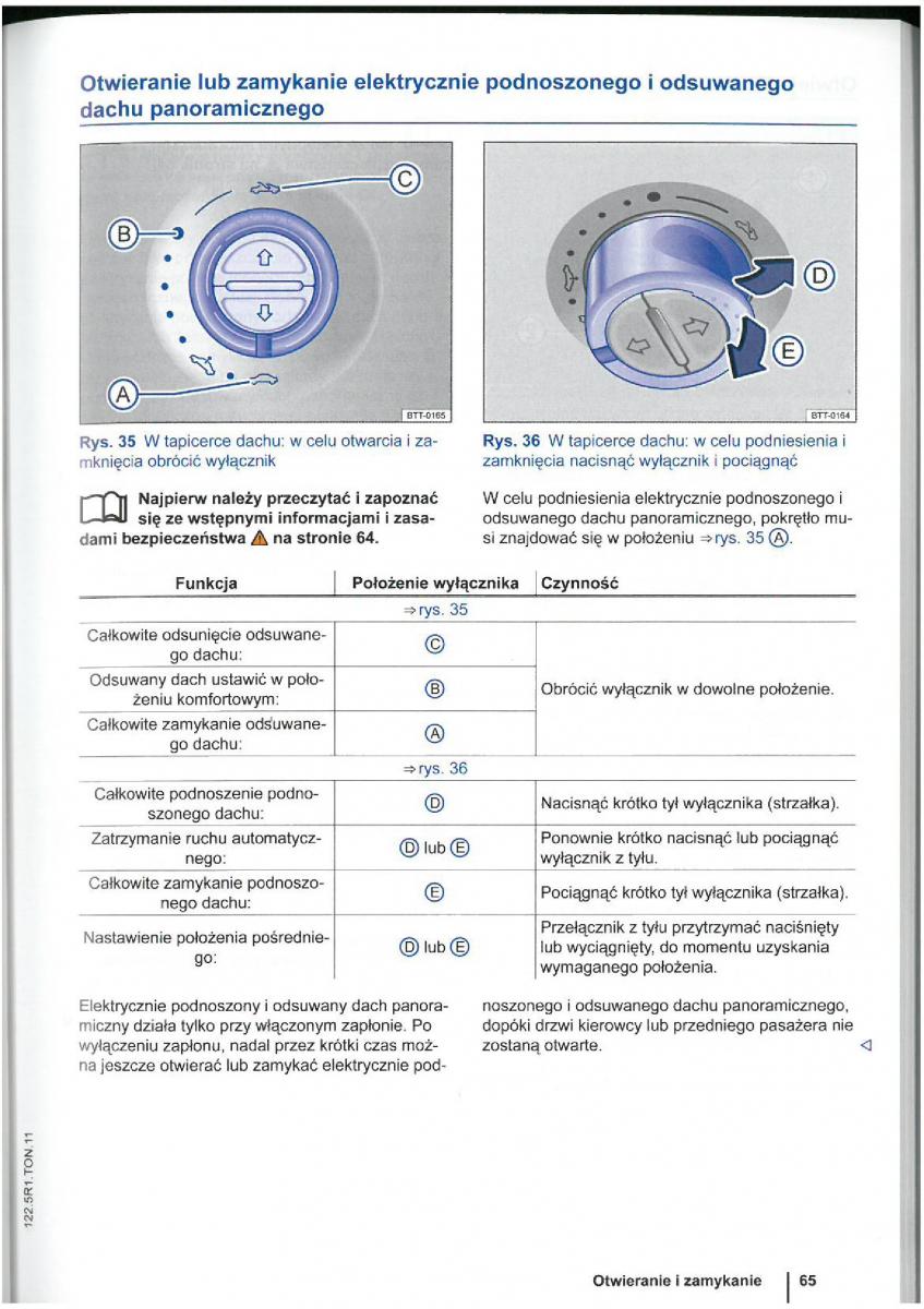 VW Touran I 1 2FL instrukcja obslugi / page 67