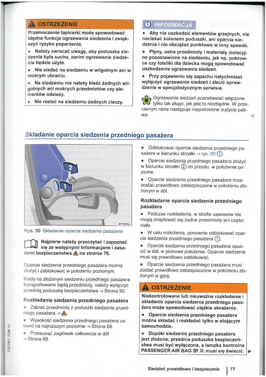 VW Touran I 1 2FL instrukcja obslugi / page 79