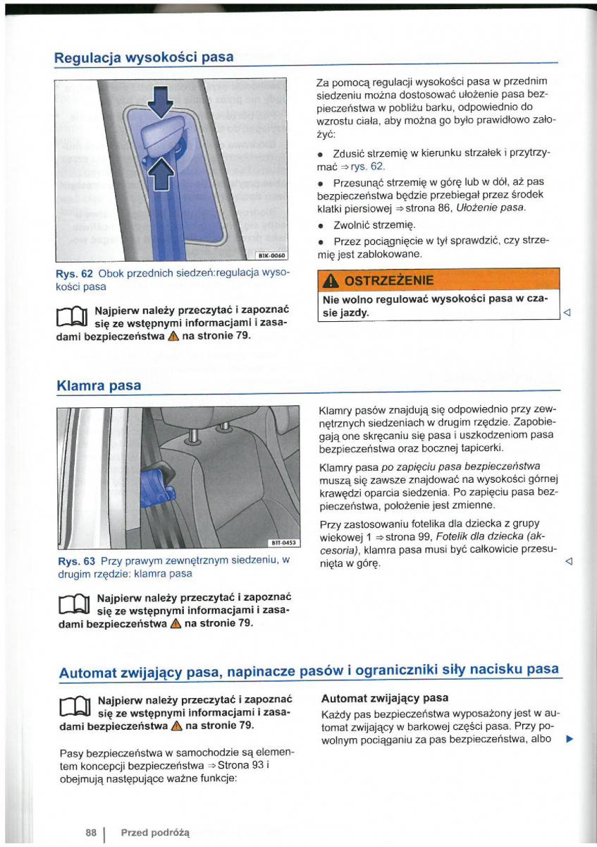 VW Touran I 1 2FL instrukcja obslugi / page 90