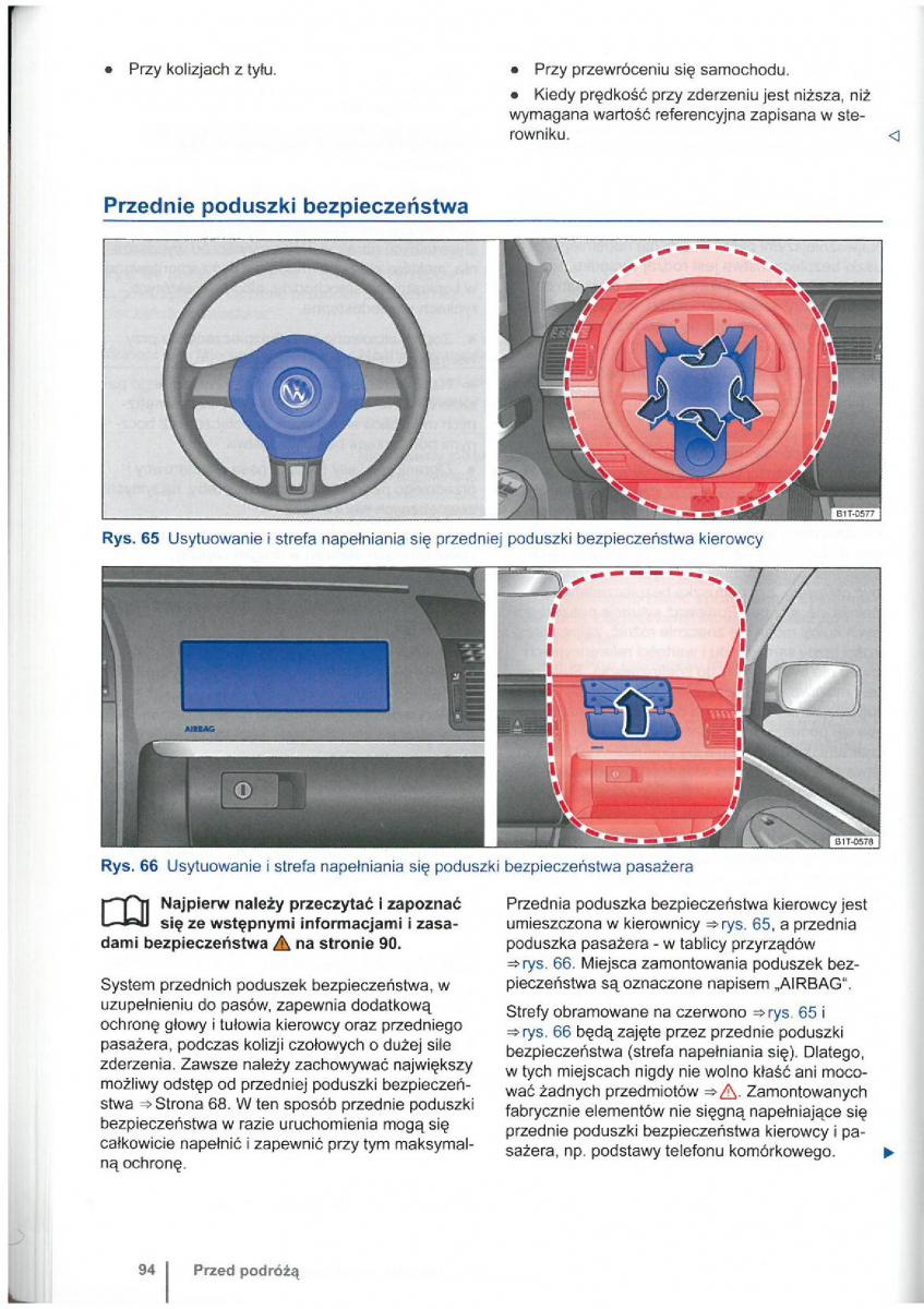 VW Touran I 1 2FL instrukcja obslugi / page 96