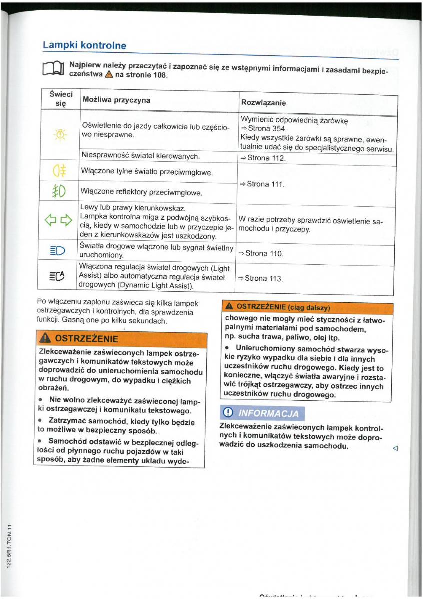 VW Touran I 1 2FL instrukcja obslugi / page 111