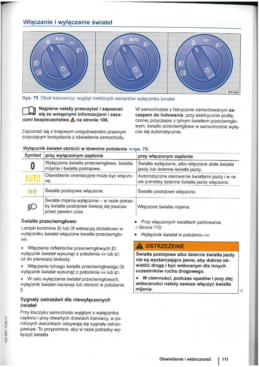 VW Touran I 1 2FL instrukcja obslugi / page 113