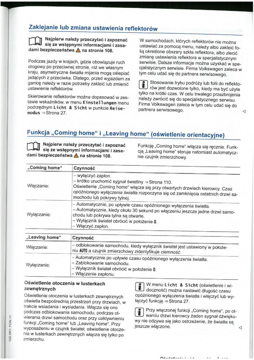 VW Touran I 1 2FL instrukcja obslugi / page 117