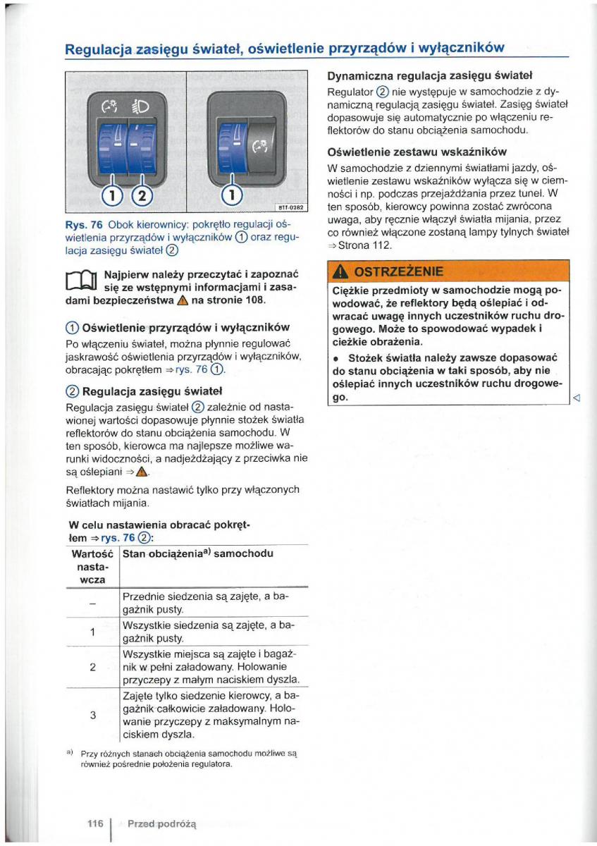 VW Touran I 1 2FL instrukcja obslugi / page 118