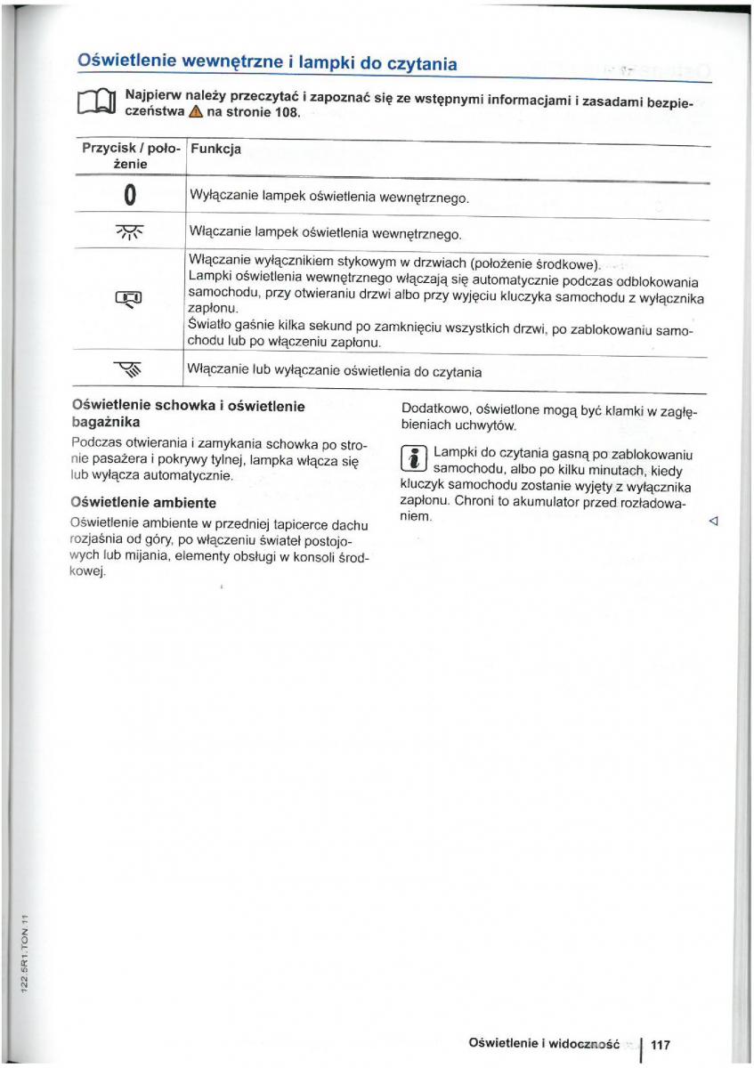 VW Touran I 1 2FL instrukcja obslugi / page 119