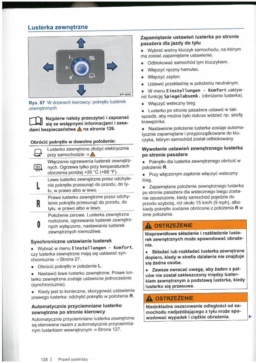 VW Touran I 1 2FL instrukcja obslugi / page 130