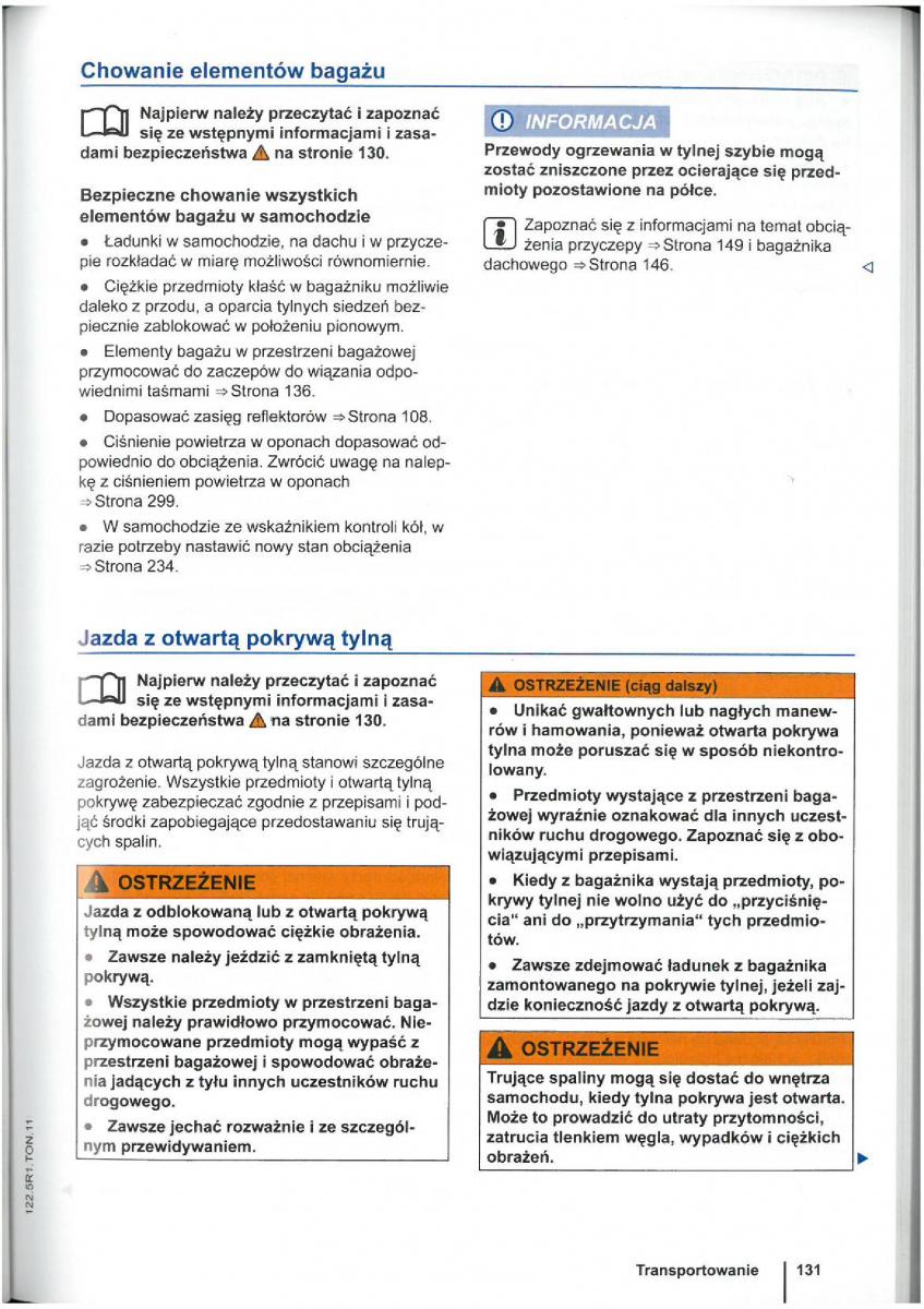 VW Touran I 1 2FL instrukcja obslugi / page 133