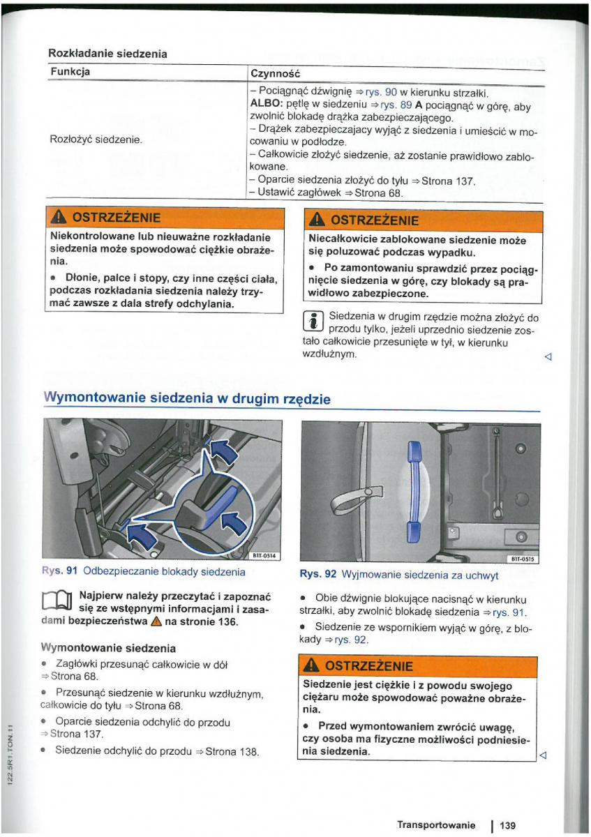 VW Touran I 1 2FL instrukcja obslugi / page 141