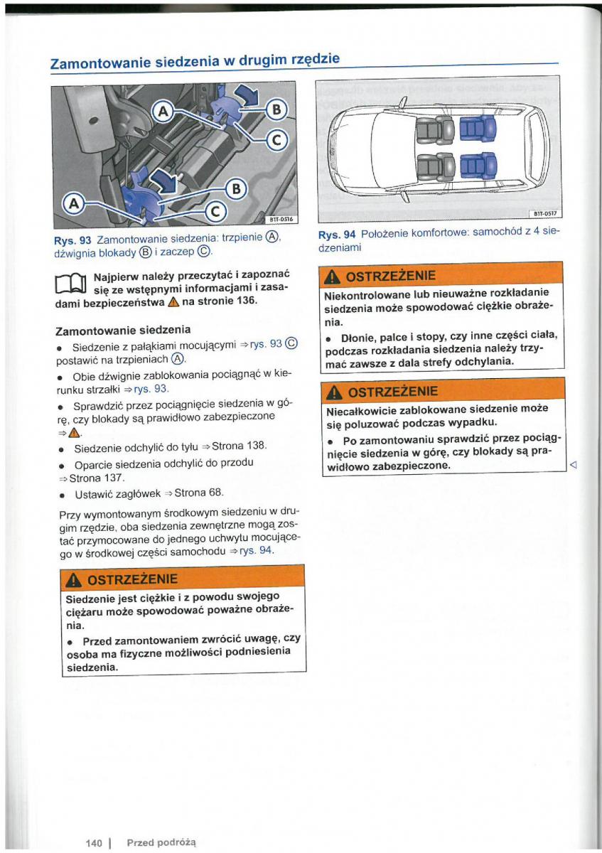 VW Touran I 1 2FL instrukcja obslugi / page 142