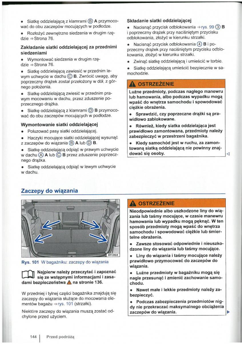 VW Touran I 1 2FL instrukcja obslugi / page 146