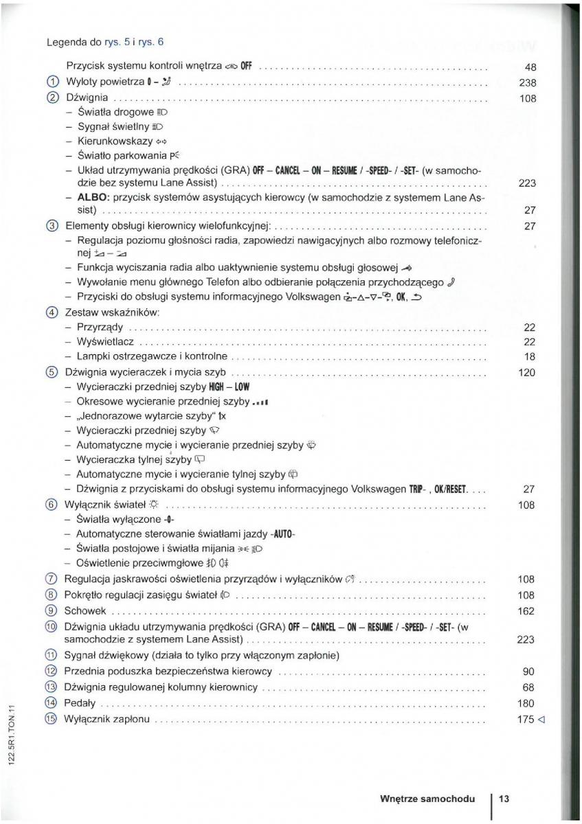 VW Touran I 1 2FL instrukcja obslugi / page 15