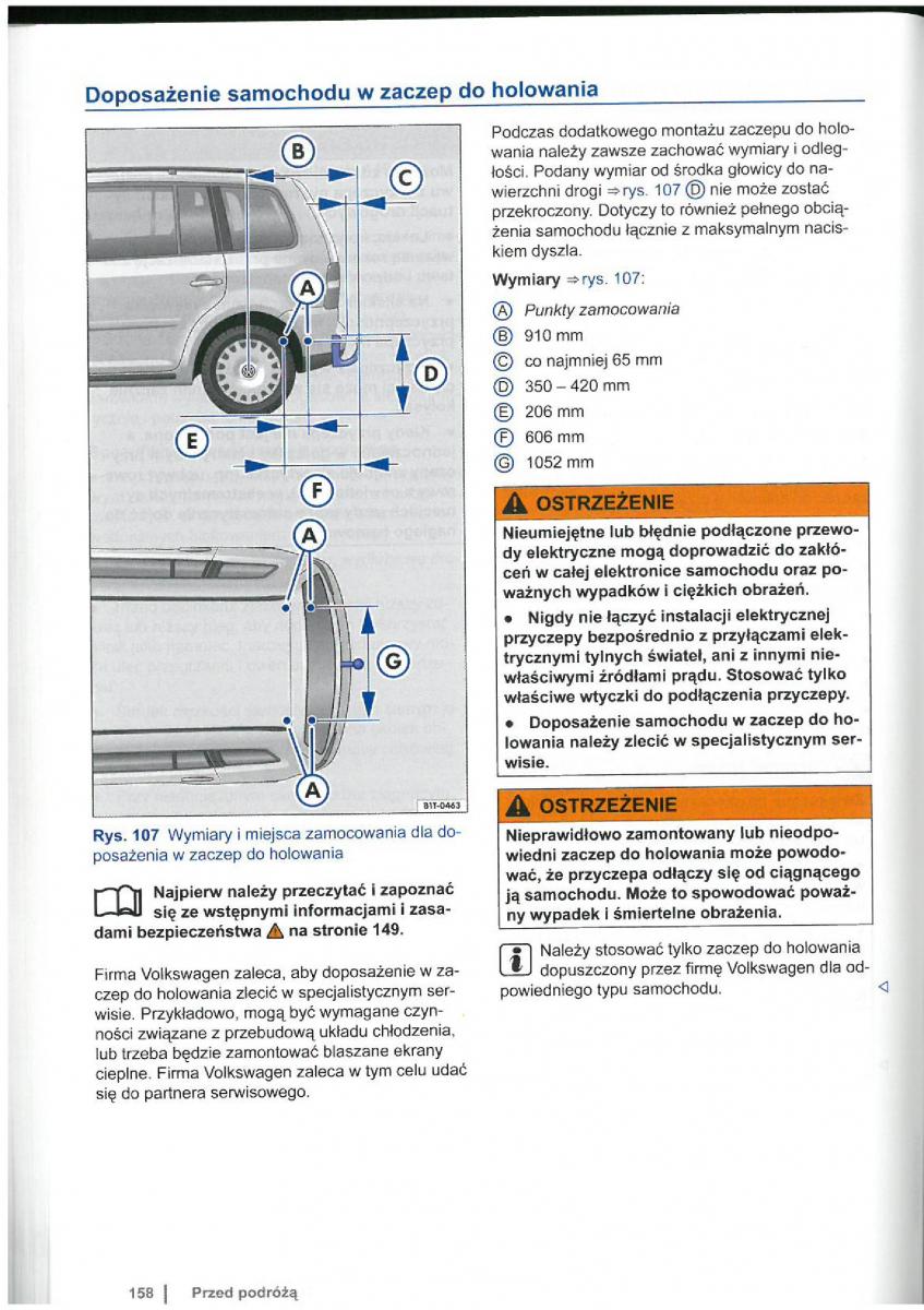 VW Touran I 1 2FL instrukcja obslugi / page 160