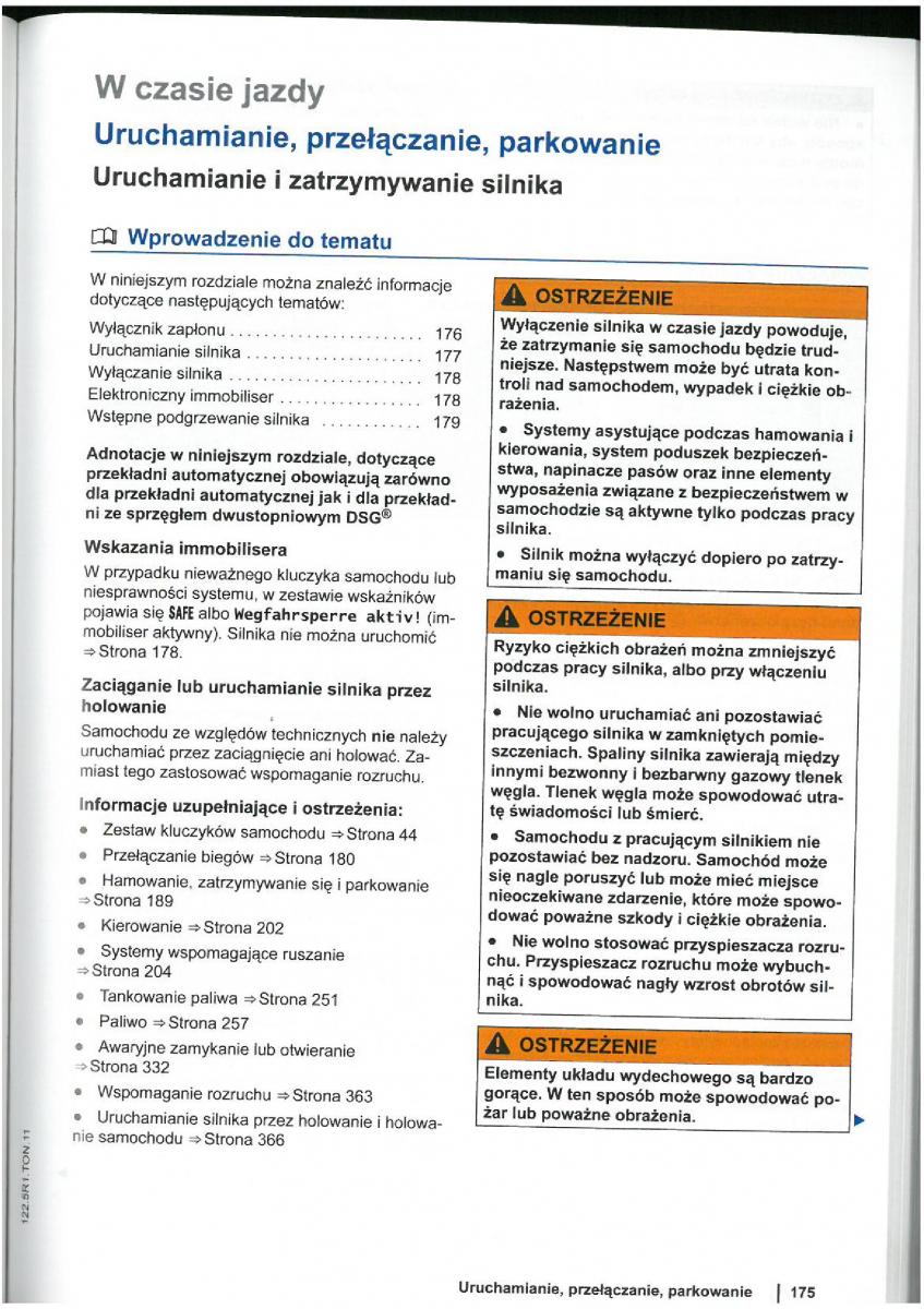 VW Touran I 1 2FL instrukcja obslugi / page 177