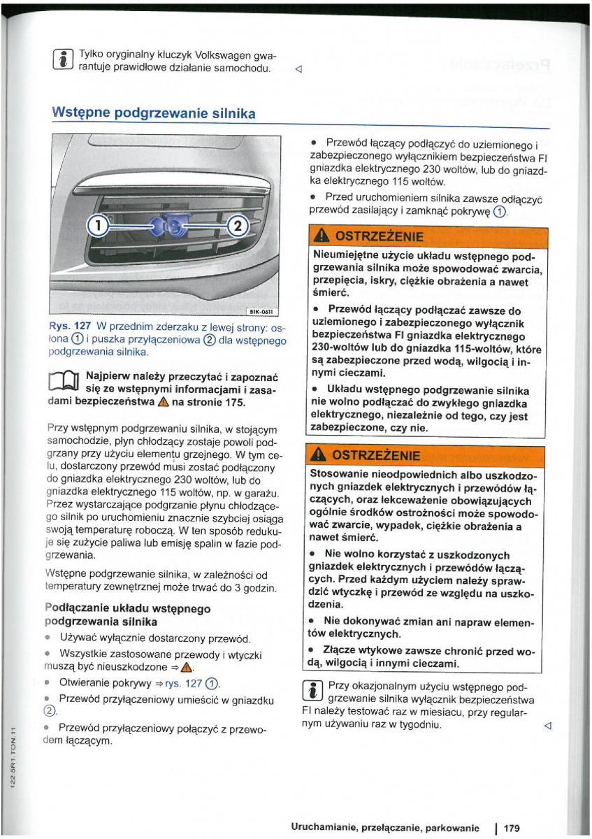 VW Touran I 1 2FL instrukcja obslugi / page 181