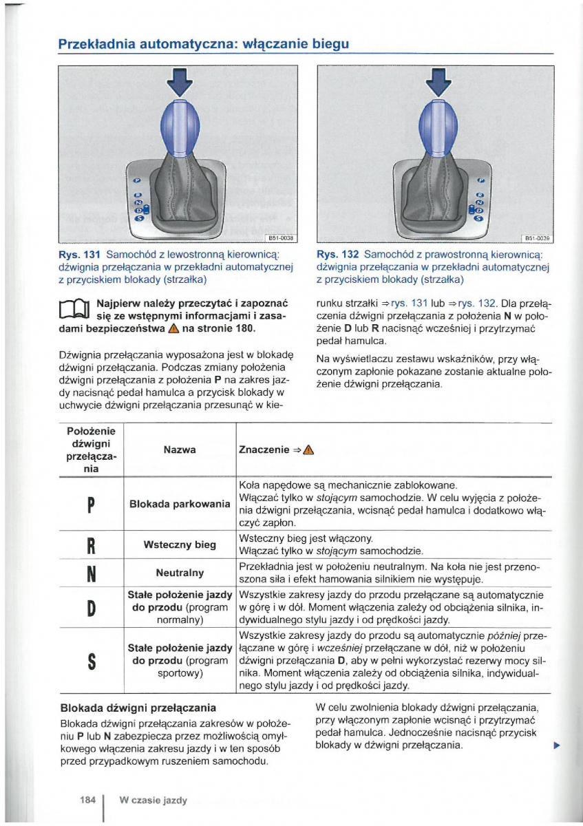 VW Touran I 1 2FL instrukcja obslugi / page 186