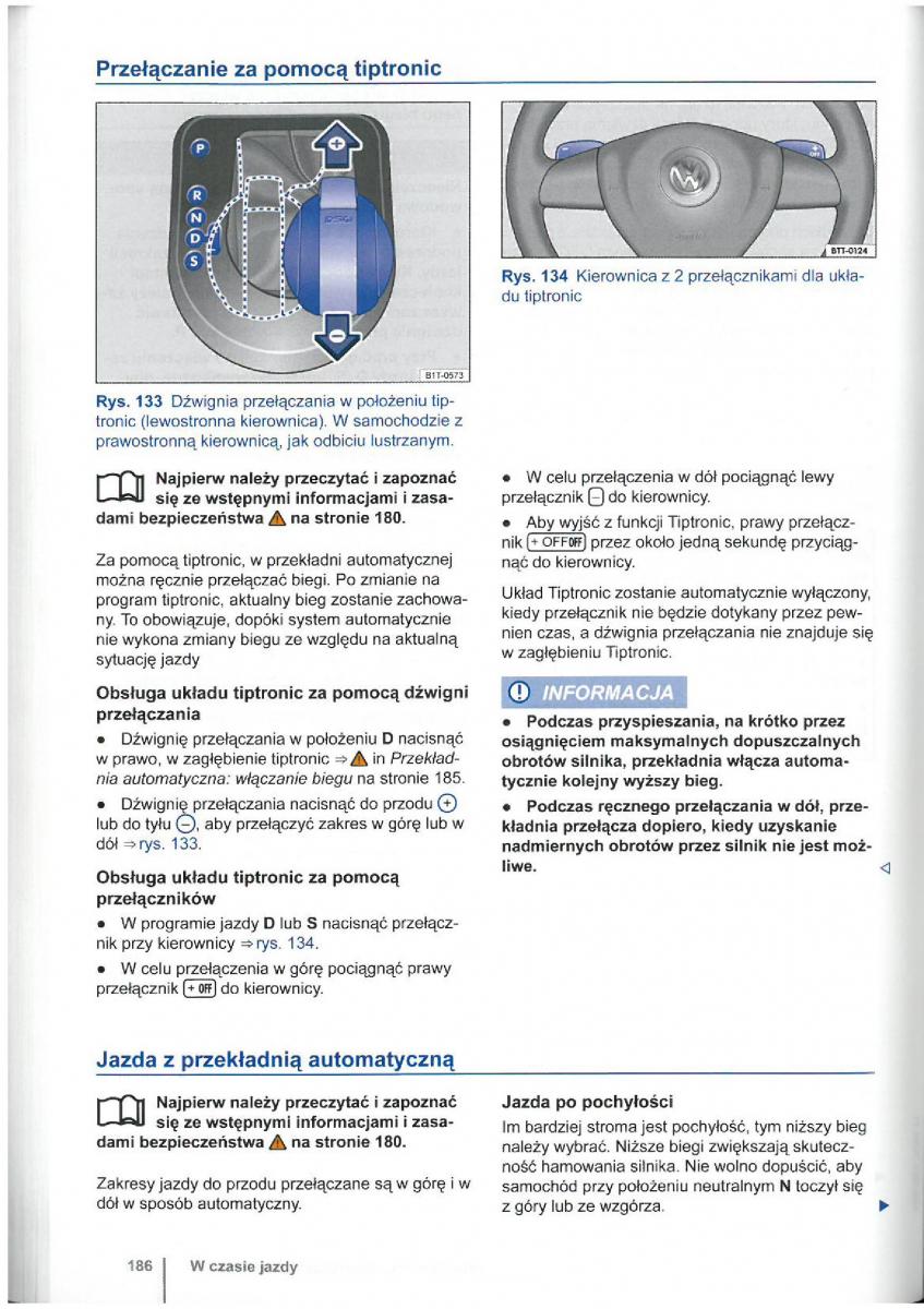 VW Touran I 1 2FL instrukcja obslugi / page 188