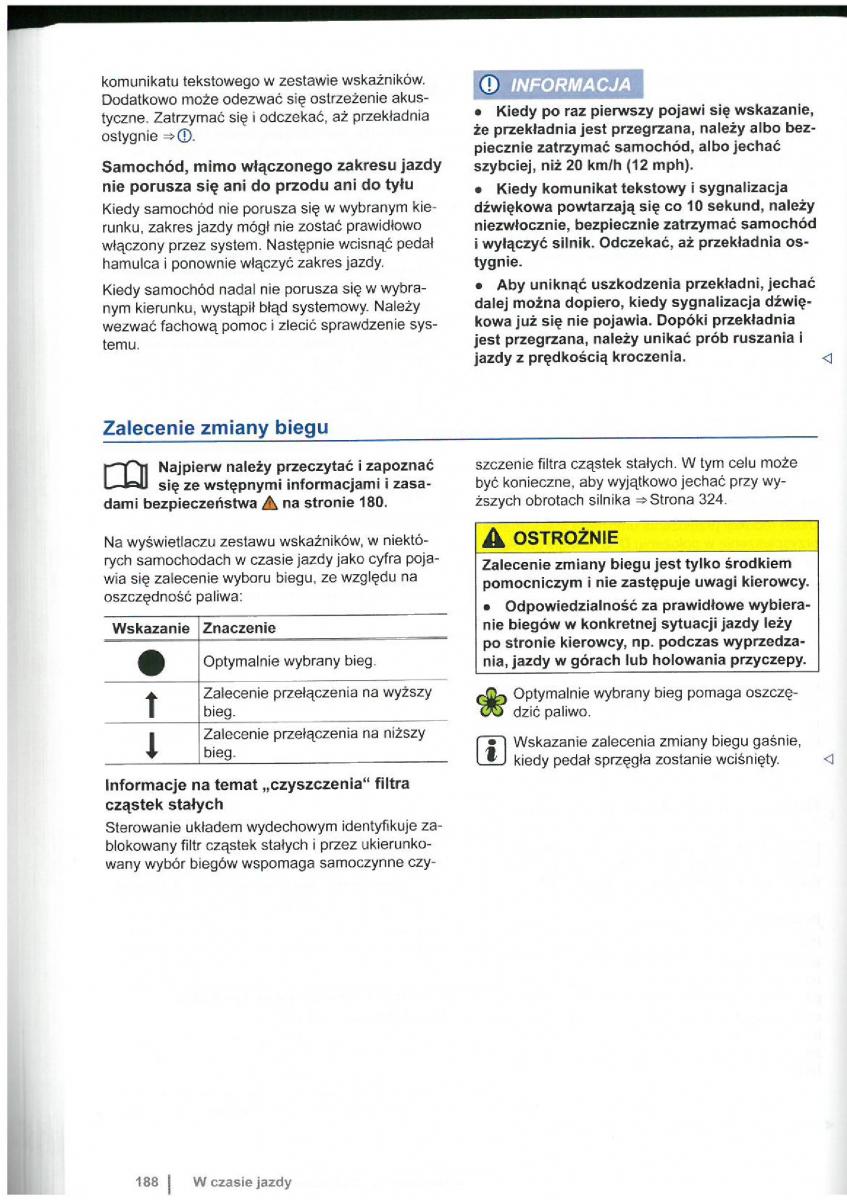 VW Touran I 1 2FL instrukcja obslugi / page 190