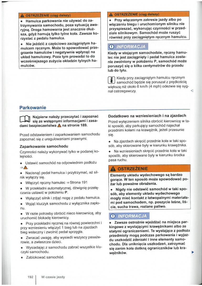 VW Touran I 1 2FL instrukcja obslugi / page 194