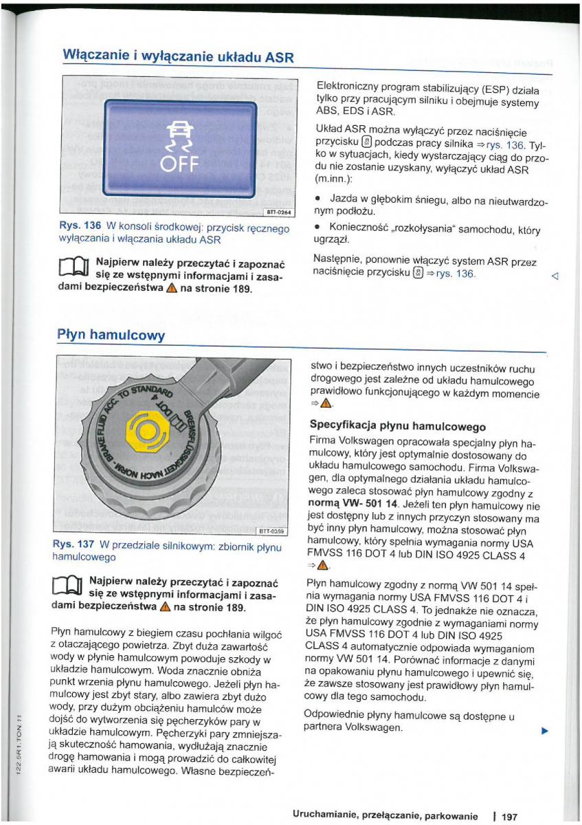 VW Touran I 1 2FL instrukcja obslugi / page 199