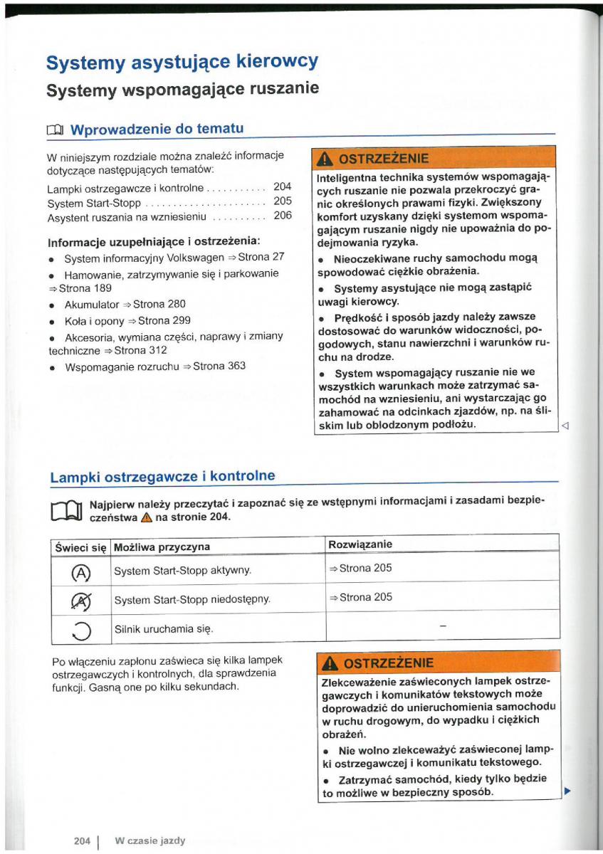 VW Touran I 1 2FL instrukcja obslugi / page 206