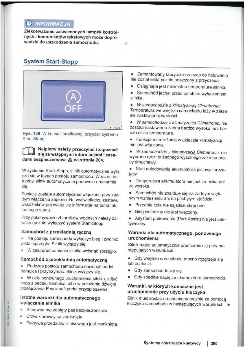 VW Touran I 1 2FL instrukcja obslugi / page 207