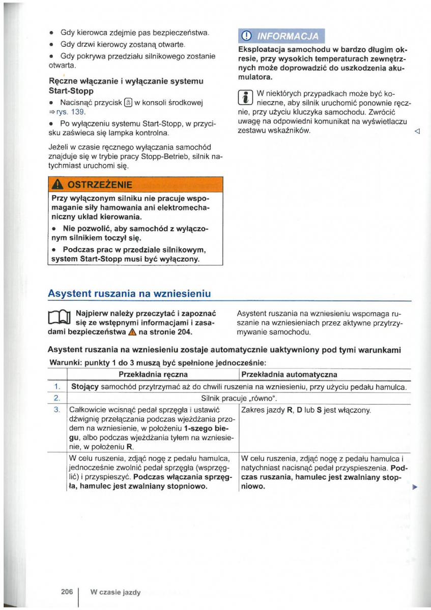 VW Touran I 1 2FL instrukcja obslugi / page 208