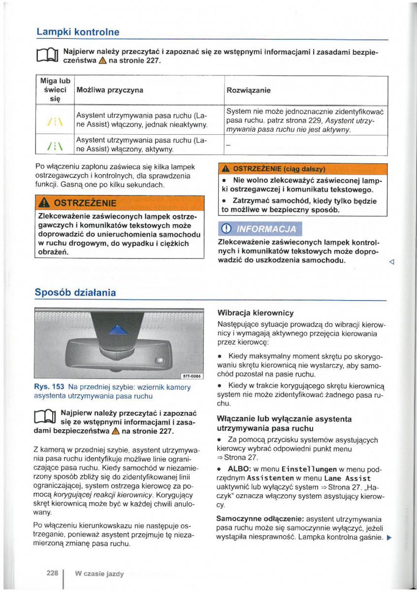 VW Touran I 1 2FL instrukcja obslugi / page 230