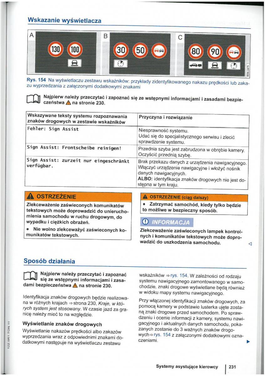 VW Touran I 1 2FL instrukcja obslugi / page 233