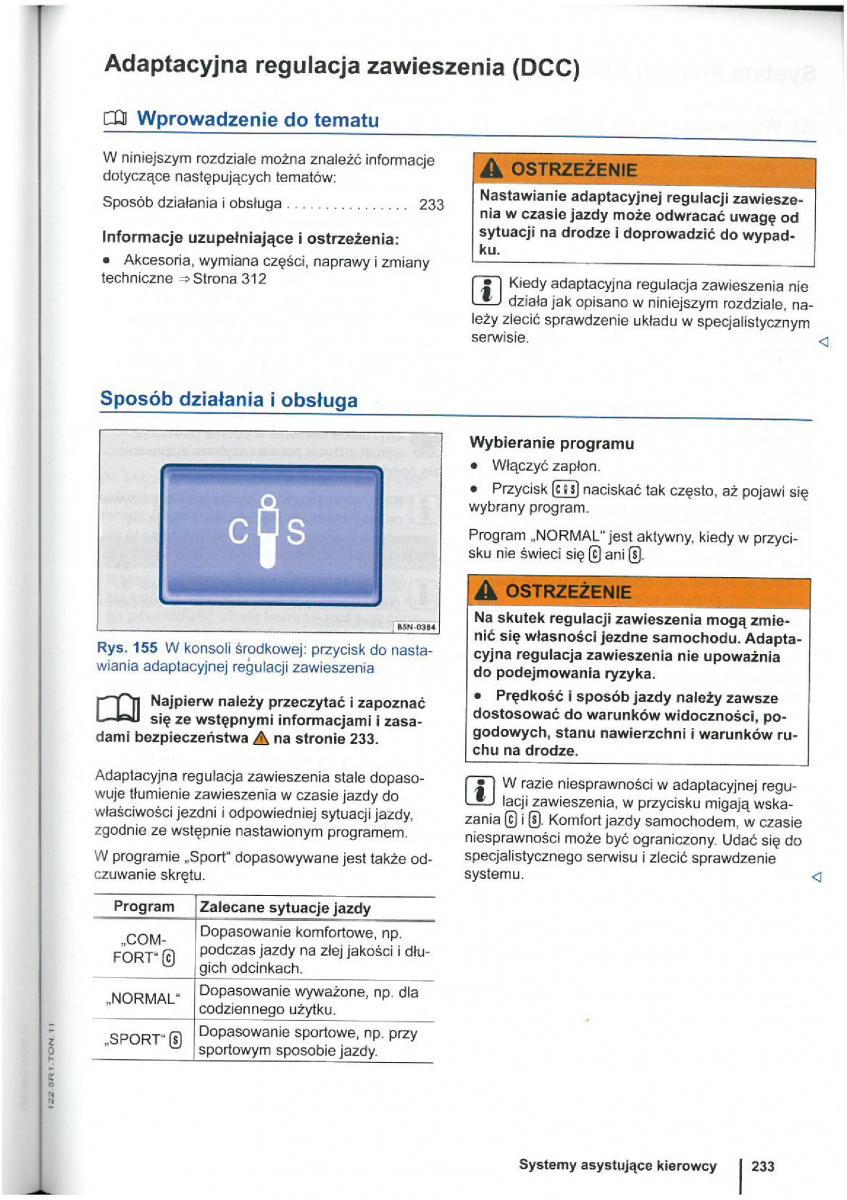 VW Touran I 1 2FL instrukcja obslugi / page 235