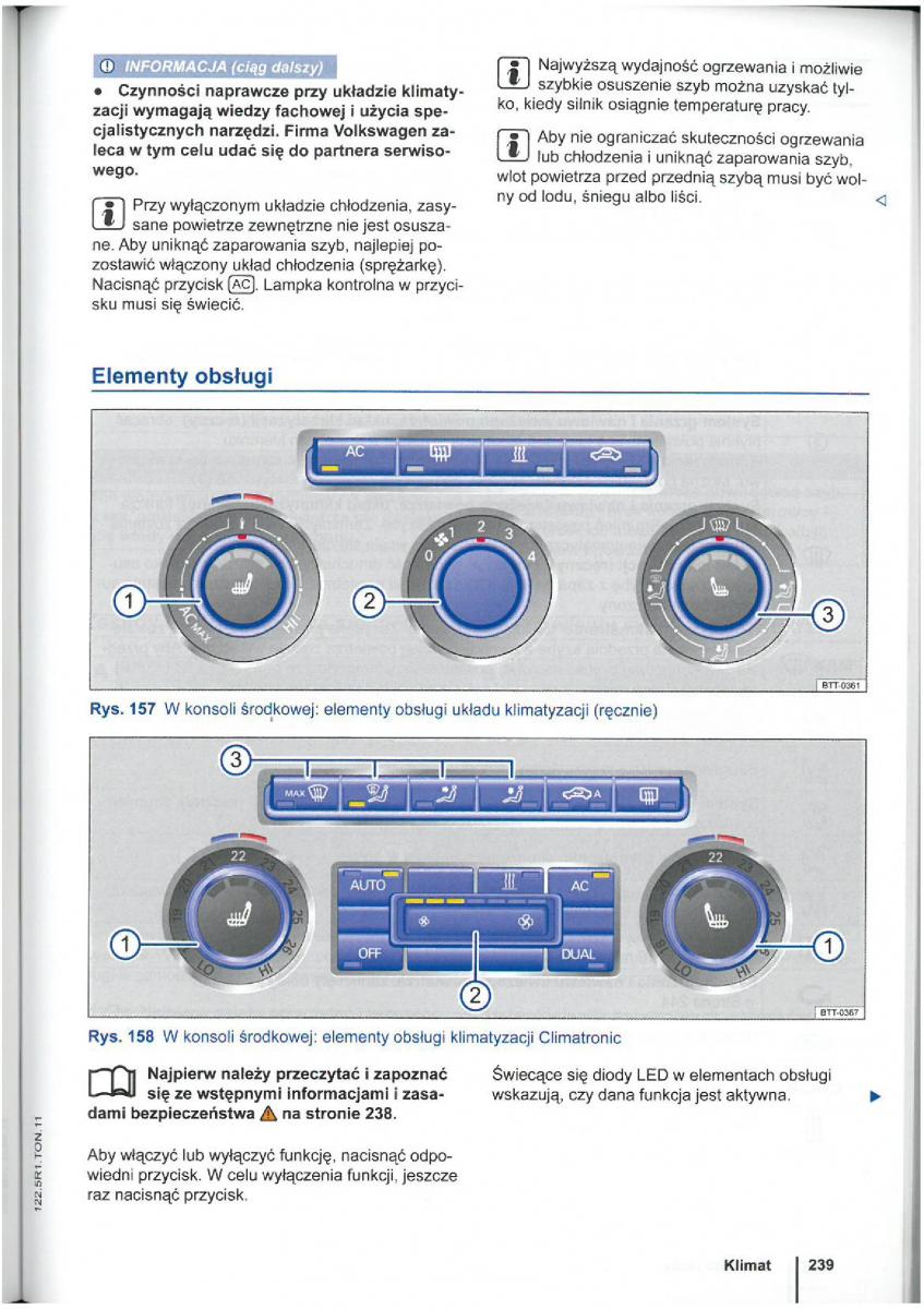 VW Touran I 1 2FL instrukcja obslugi / page 241