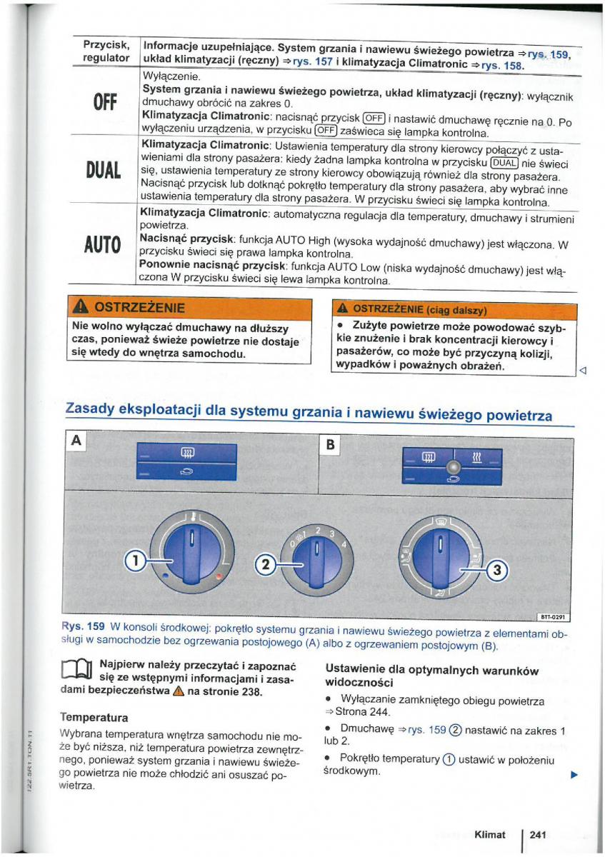 VW Touran I 1 2FL instrukcja obslugi / page 243