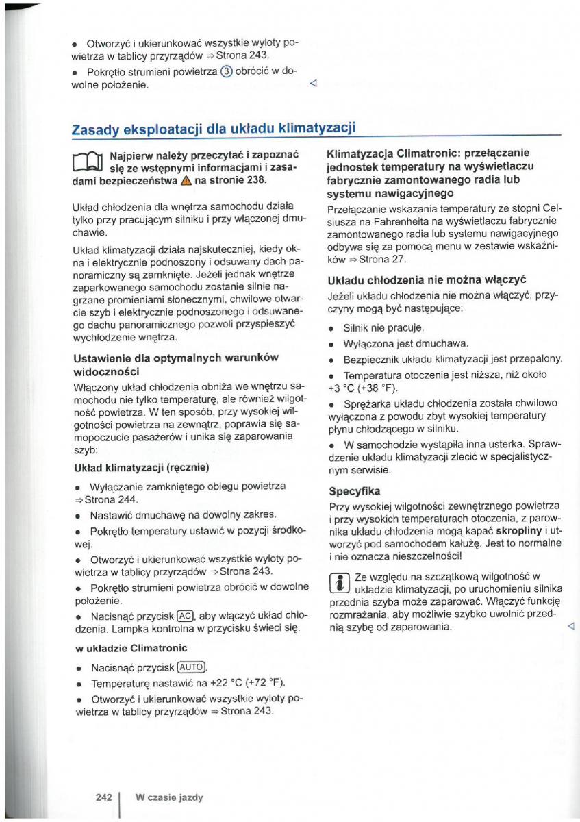 VW Touran I 1 2FL instrukcja obslugi / page 244