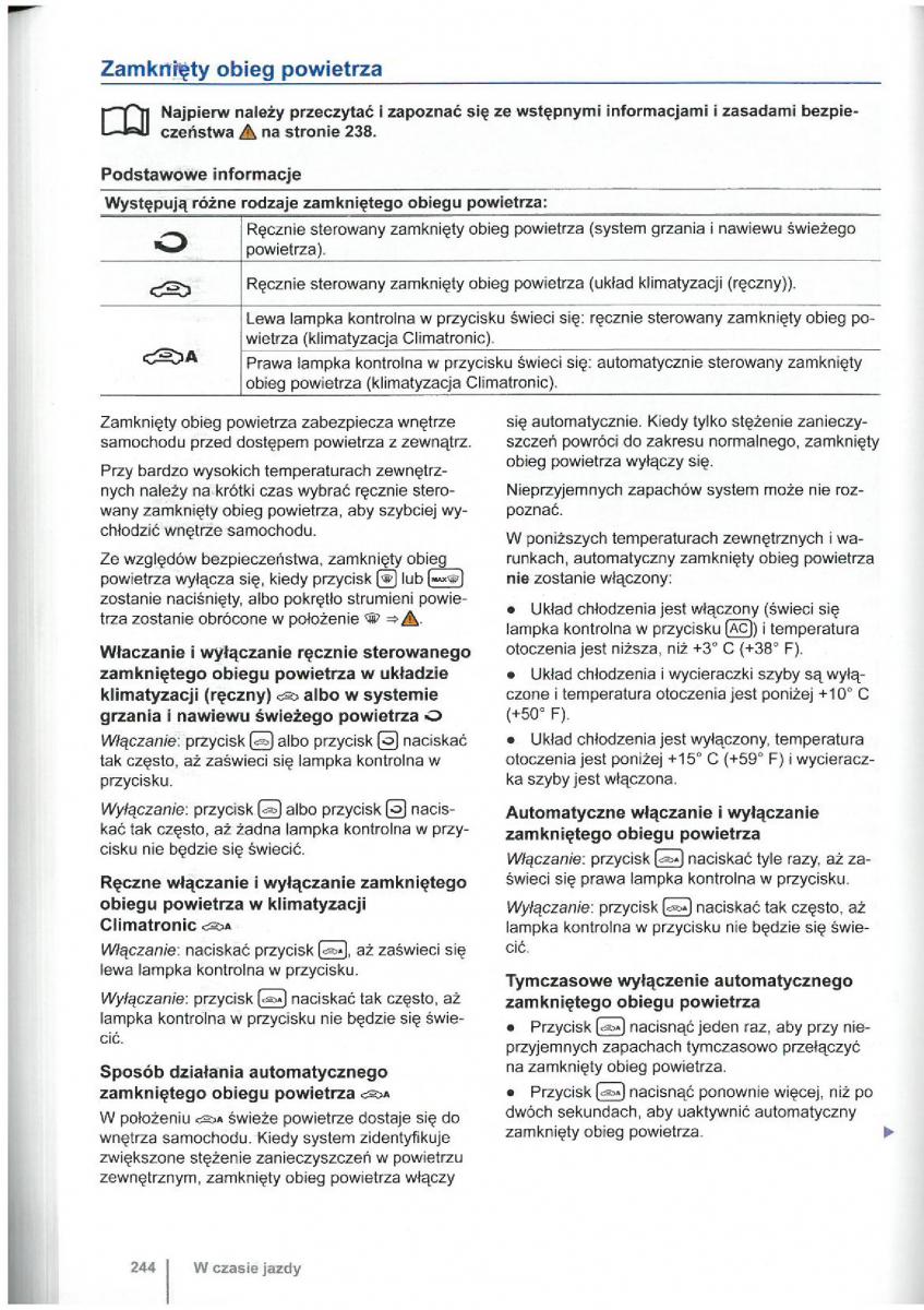 VW Touran I 1 2FL instrukcja obslugi / page 246