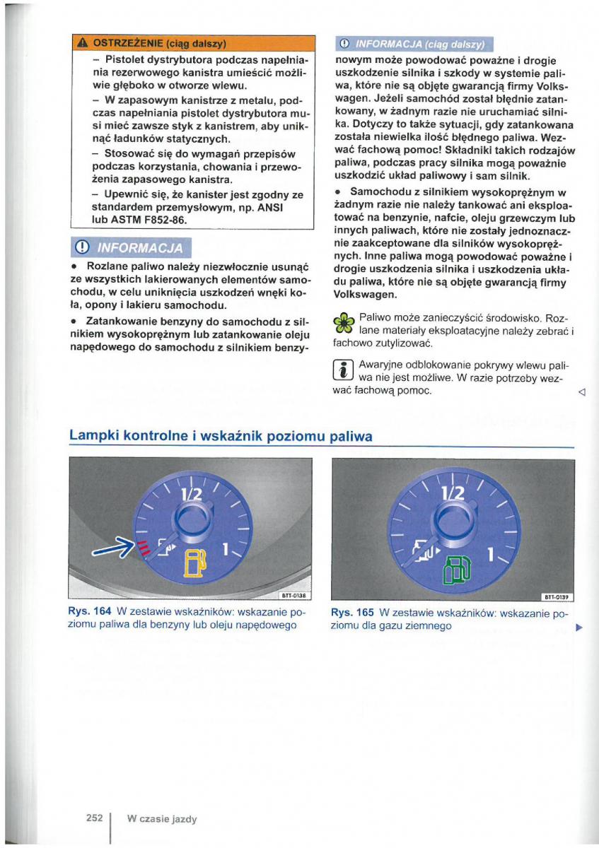 VW Touran I 1 2FL instrukcja obslugi / page 254