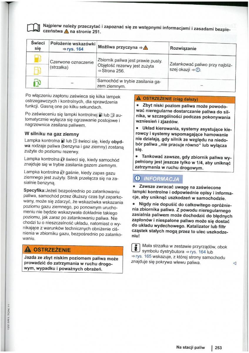 VW Touran I 1 2FL instrukcja obslugi / page 255