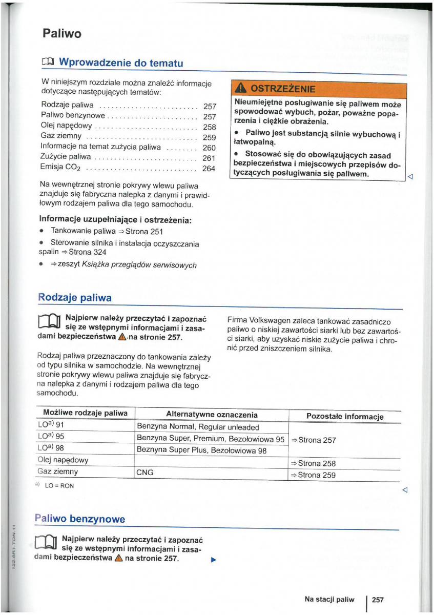 VW Touran I 1 2FL instrukcja obslugi / page 259