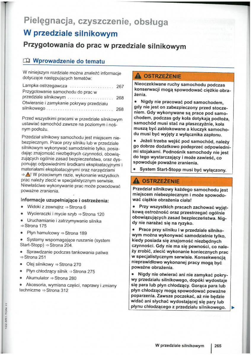 VW Touran I 1 2FL instrukcja obslugi / page 267