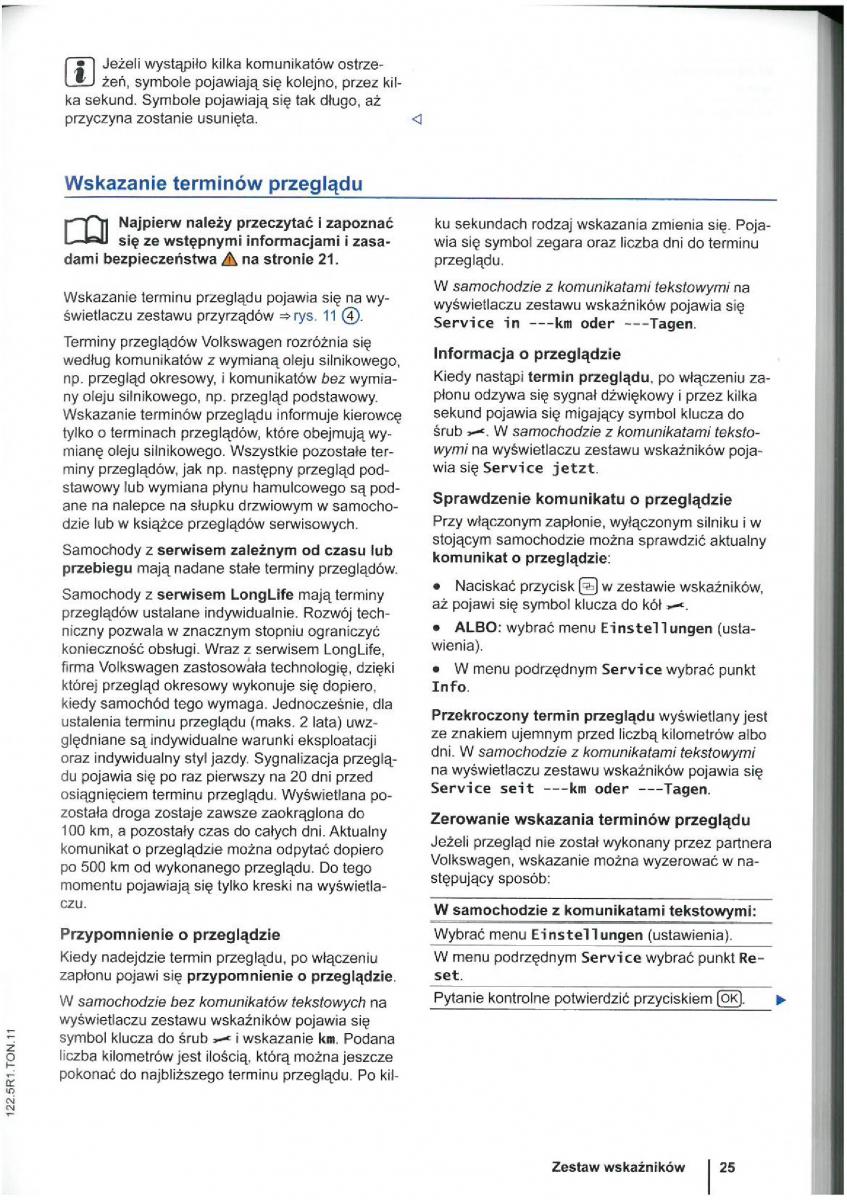 VW Touran I 1 2FL instrukcja obslugi / page 27