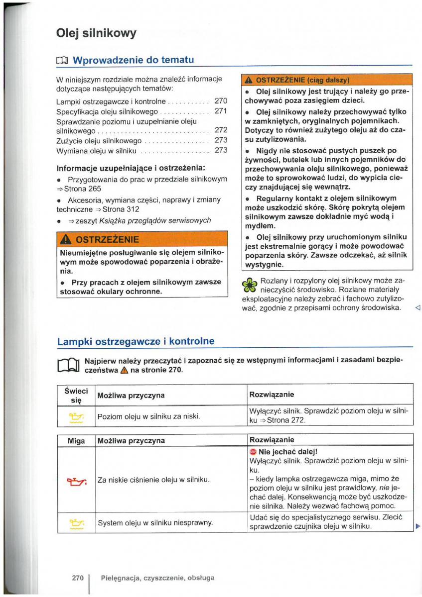 VW Touran I 1 2FL instrukcja obslugi / page 272