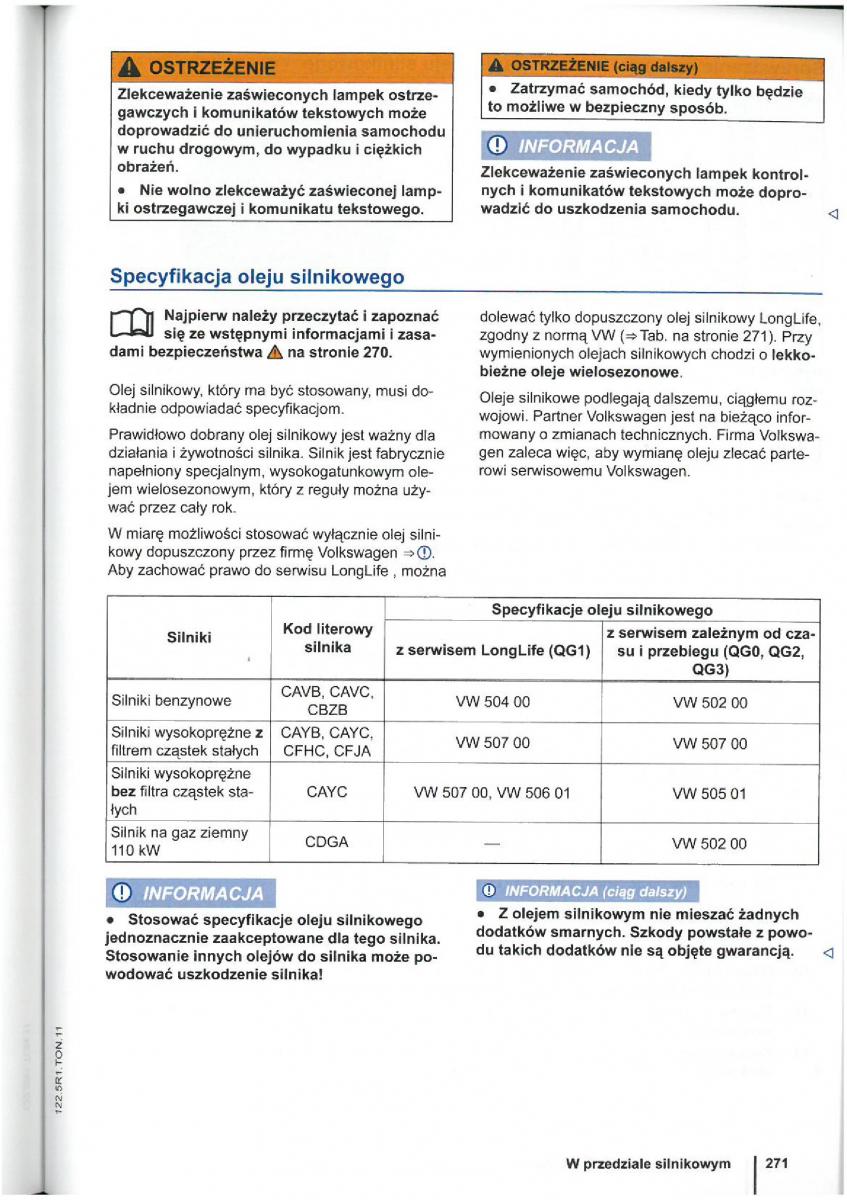 VW Touran I 1 2FL instrukcja obslugi / page 273