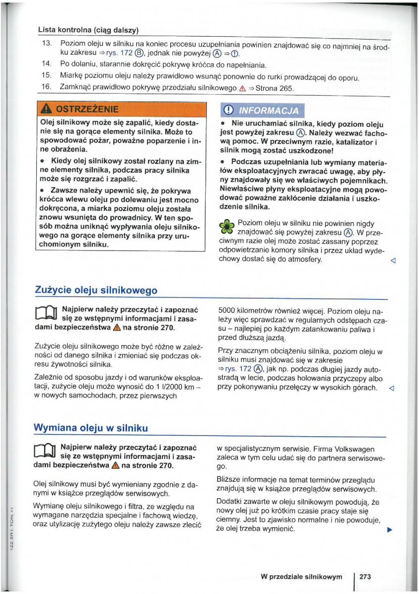 VW Touran I 1 2FL instrukcja obslugi / page 275