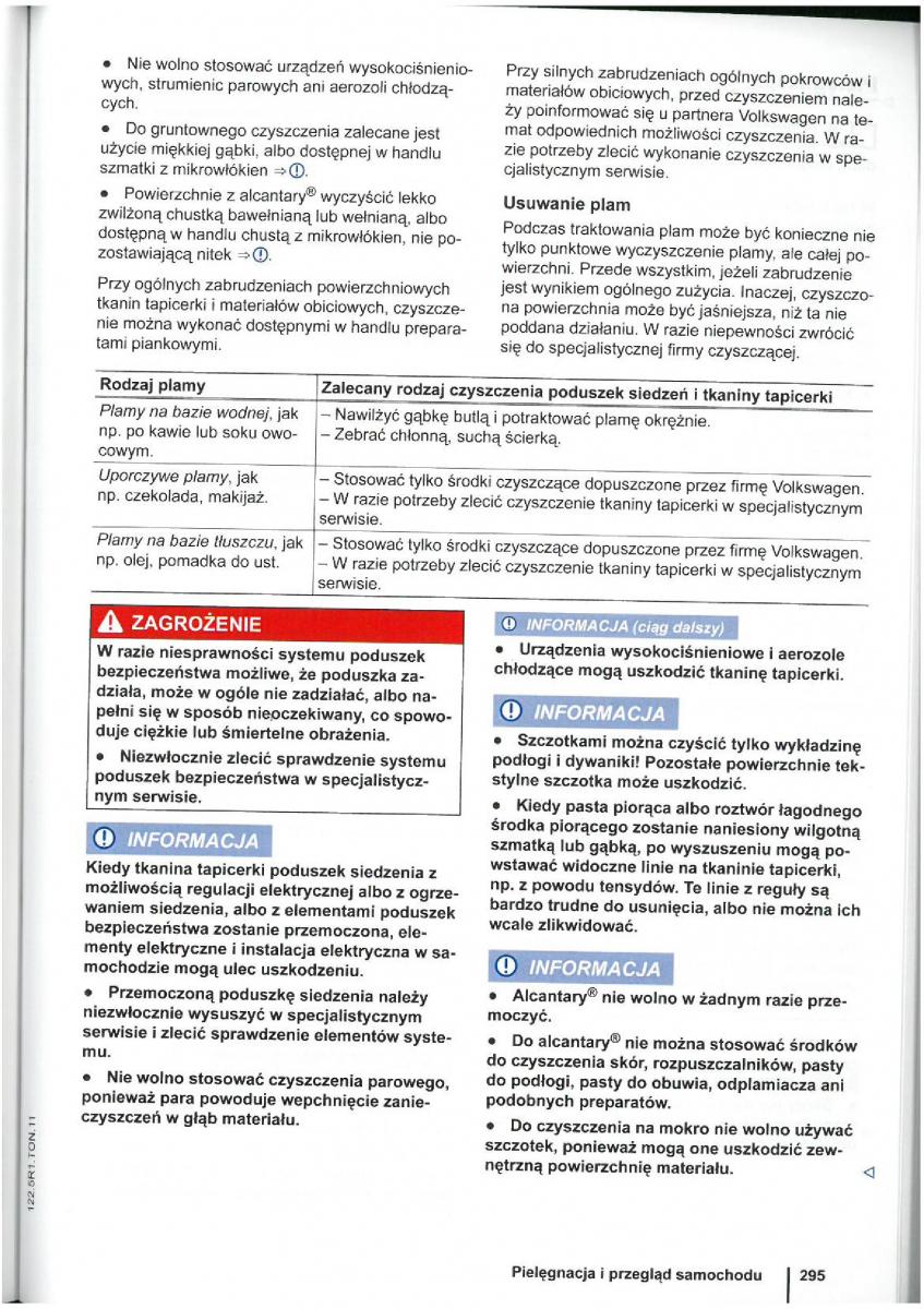 VW Touran I 1 2FL instrukcja obslugi / page 297