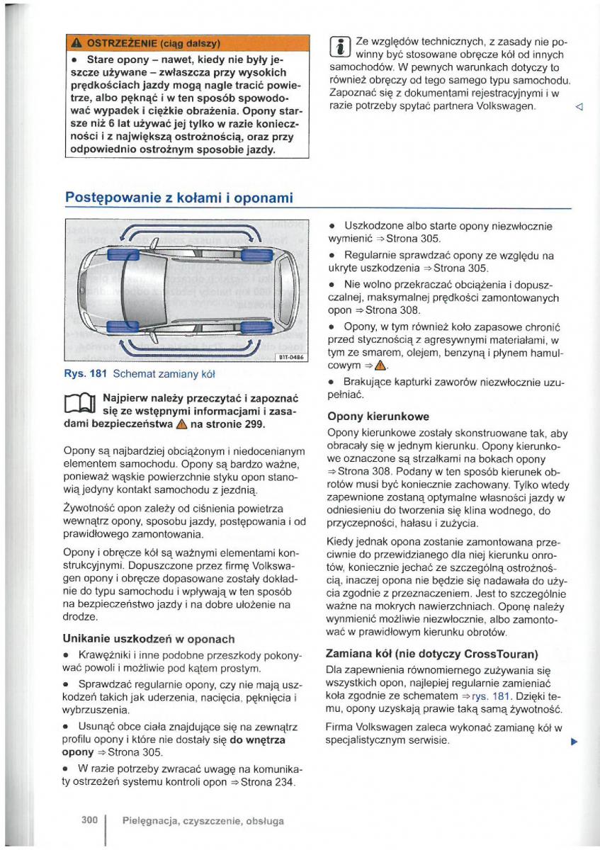 VW Touran I 1 2FL instrukcja obslugi / page 302