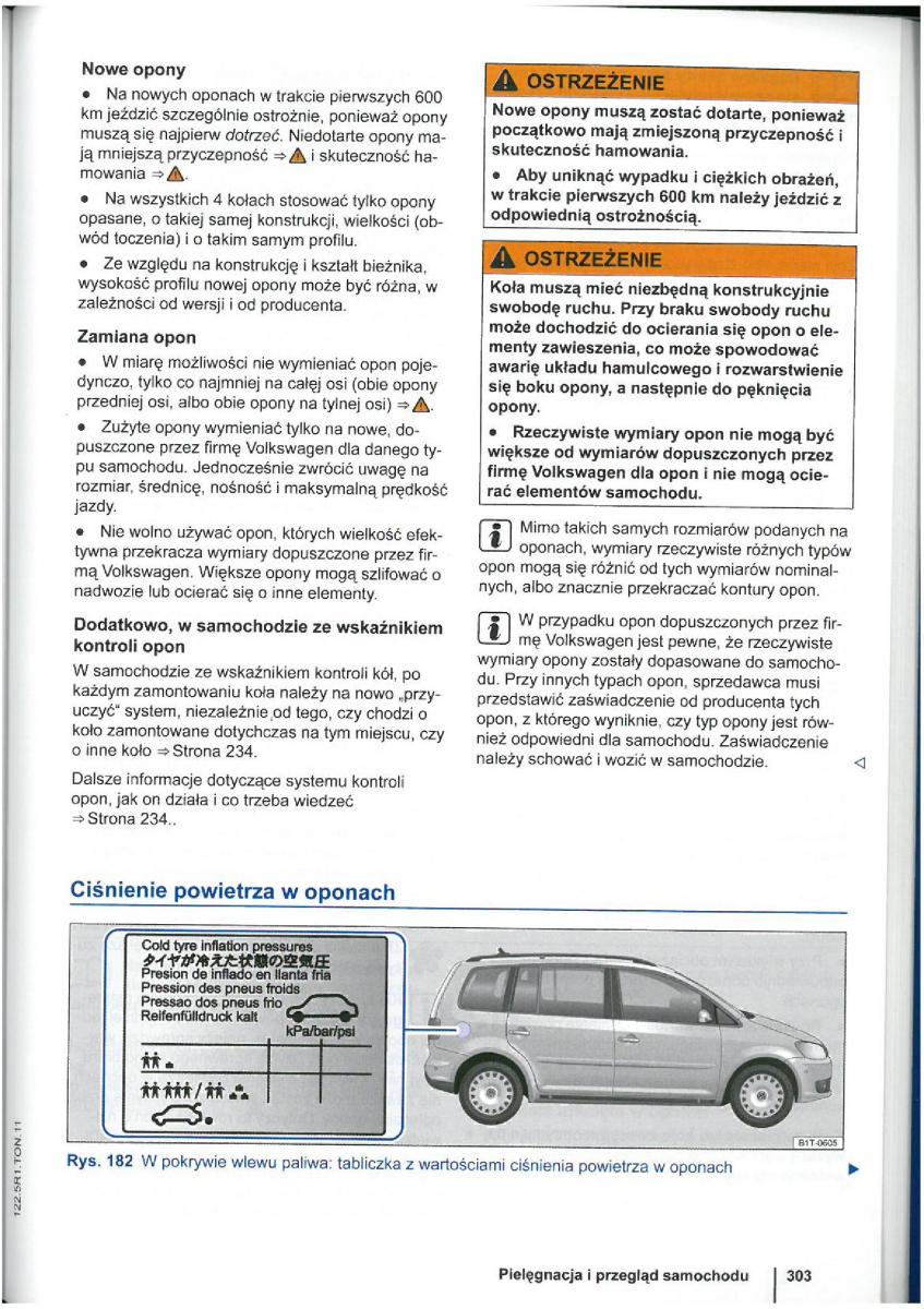 VW Touran I 1 2FL instrukcja obslugi / page 305