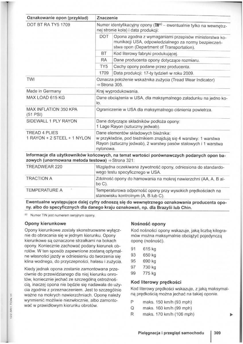 VW Touran I 1 2FL instrukcja obslugi / page 311